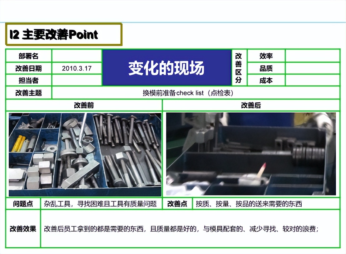 【精益生产】快速换模案例——冲压车间小冲线(图10)